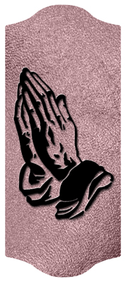 DARAY-C-516-BK-SH-OR Black Praying Hands Shimmer Orchid